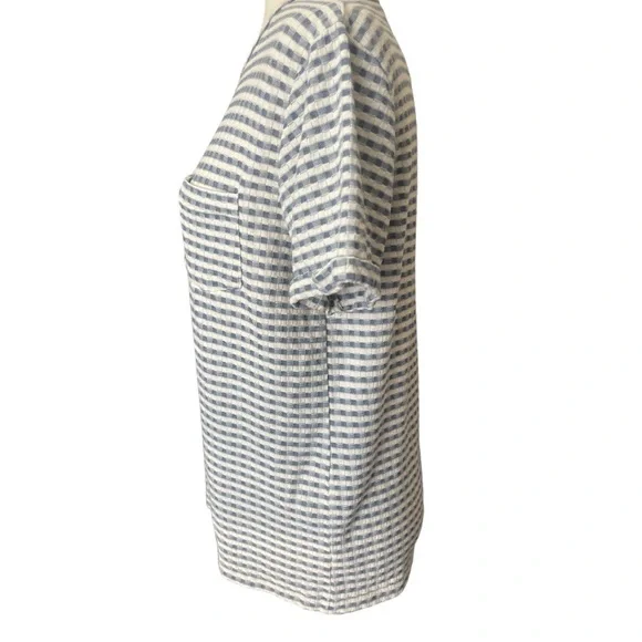 Native Youth Blue/White Gingham Unisex T Shirt M - Picture 4 of 9